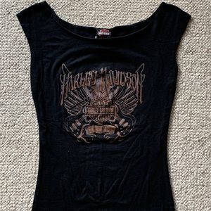 Women's Harley Davidson Graphic Sleeveless T-Shirt